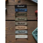 Dirbtinės odos etiketės rankdarbiams - Handmade