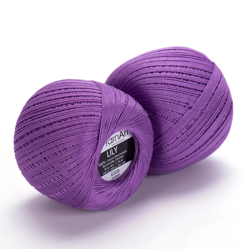 YarnArt Lily merserizuota medvilnė (50g)