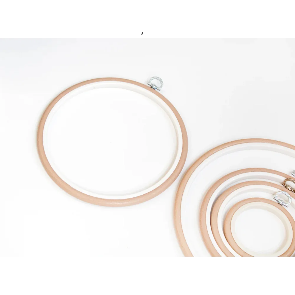 Nurge lankeliai - rusva beige siuvinėjimo lankelis Nurge