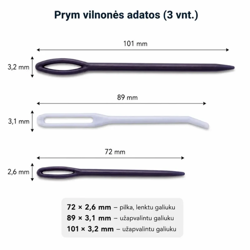 Plastikinės adatos mezgimui