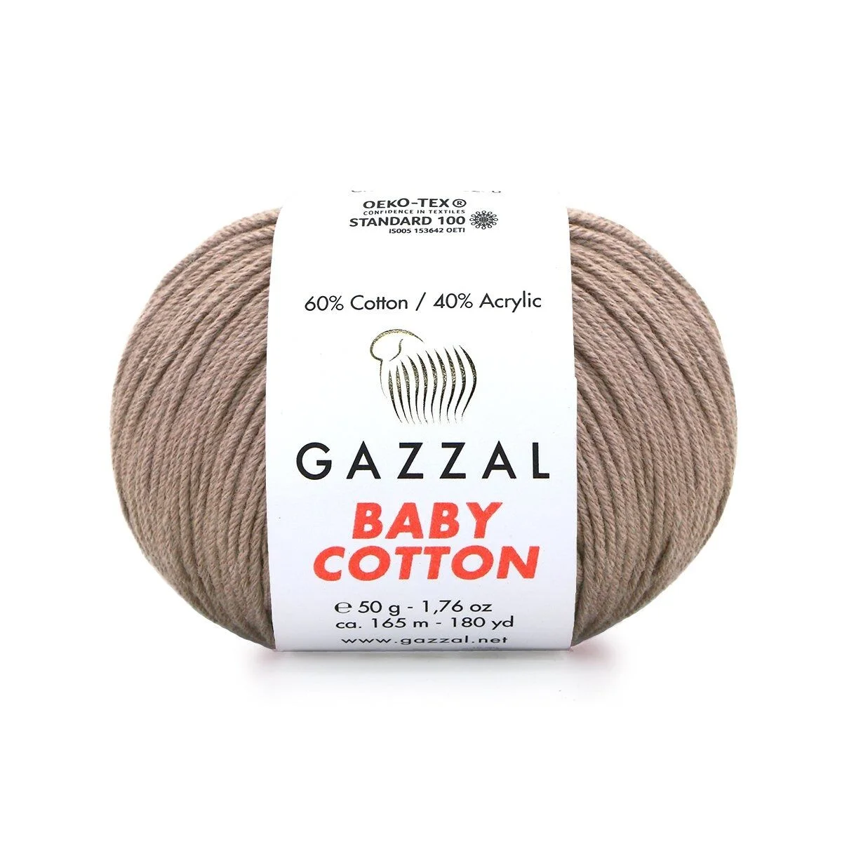3434 pieniškas šokoladas - baby-cotton Gazzal Baby Cotton siūlai