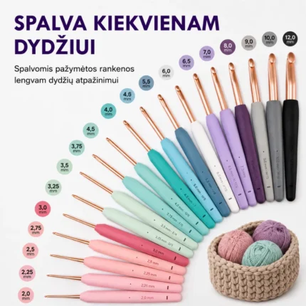 KnitPro Vybe ergonomiškas nėrimo vąšelis