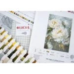 Pavasarinių bijūnų šviesa Luca-S GOLD Petit Point siuvinėjimo rinkinys