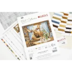 Netikėtas trobelės svečias Luca-S GOLD Petit Point siuvinėjimo rinkinys
